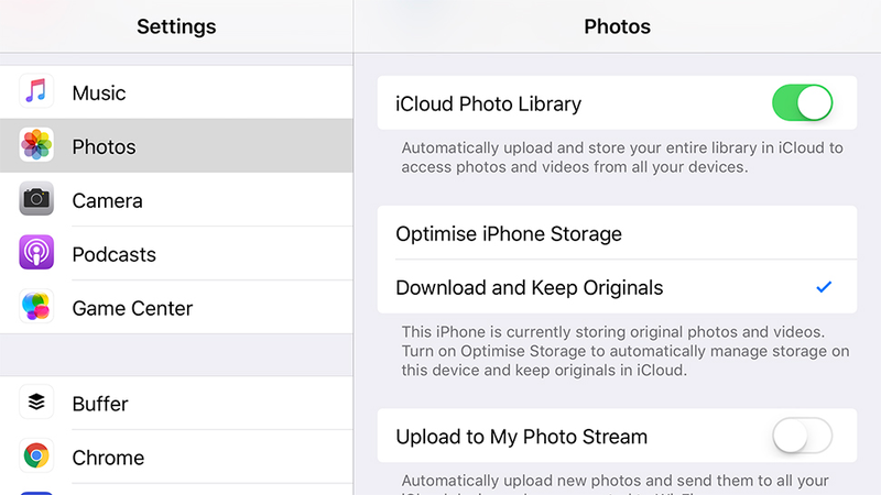 Sort your photos out before you start taking them. (Image: Screenshot)